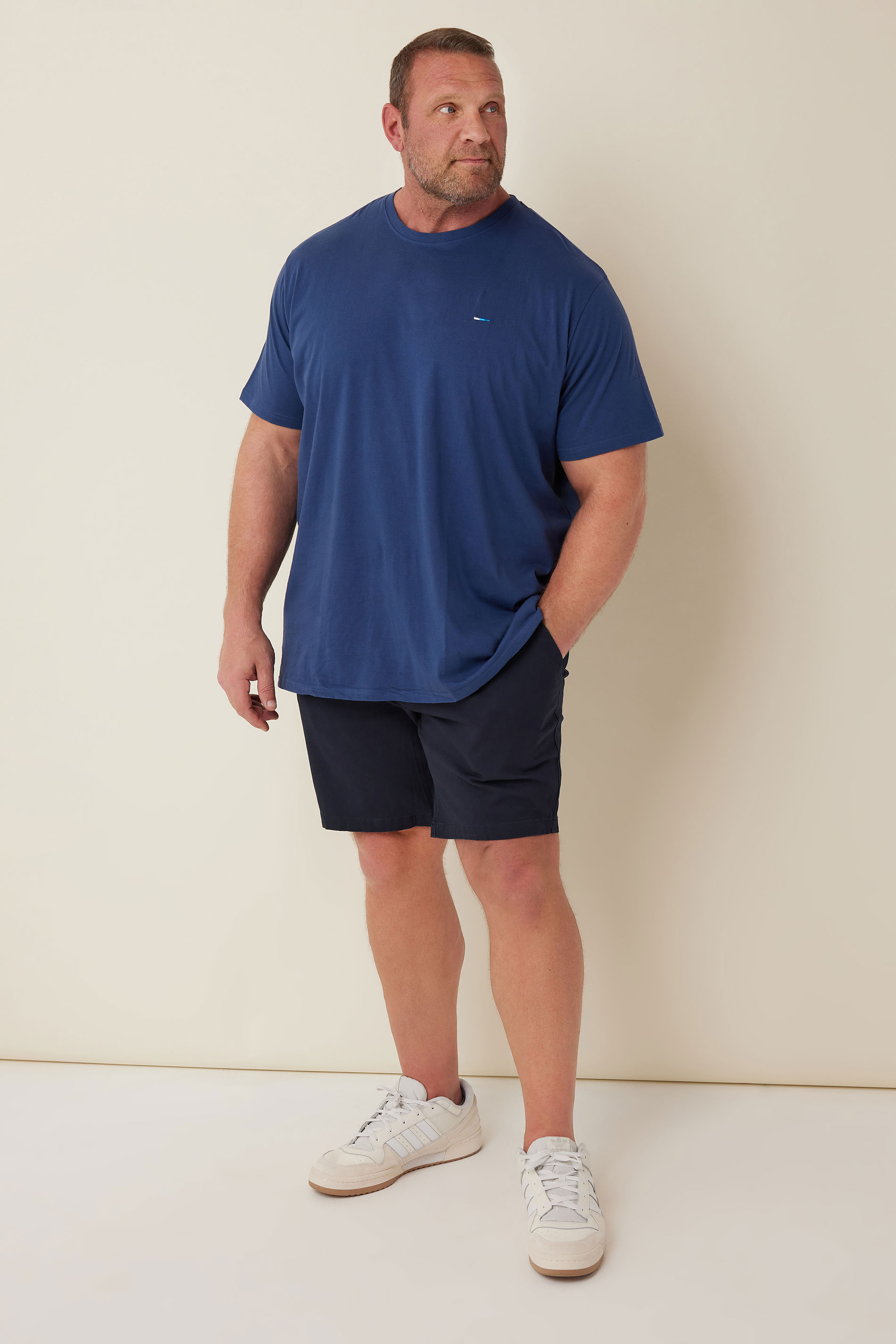 BadRhino Navy Blue Stretch Chino Shorts | BadRhino 1
