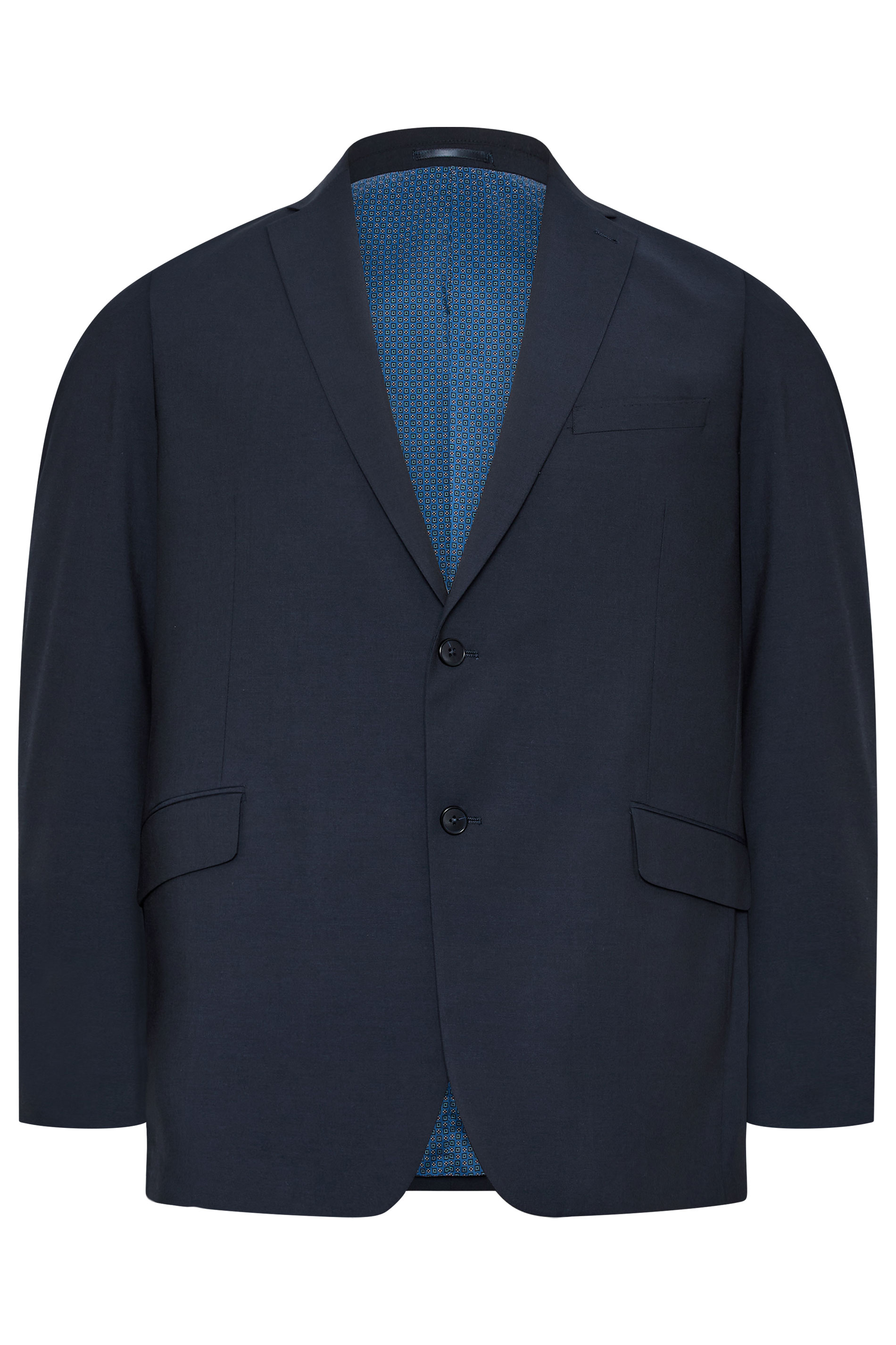 D555 Big & Tall Navy Blue Suit Jacket | BadRhino 4