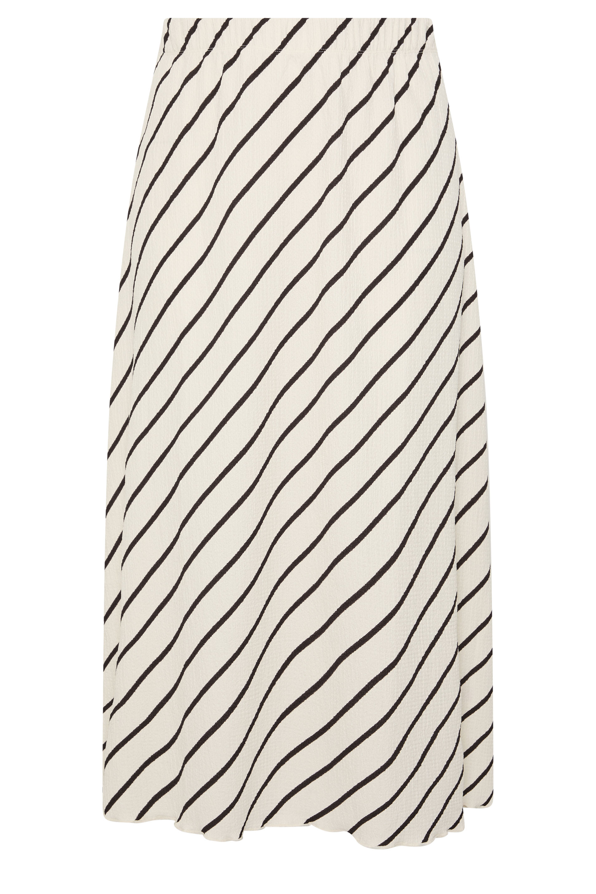 YOURS Plus Size Cream Stripe Maxi Skirt | Yours Clothing 6