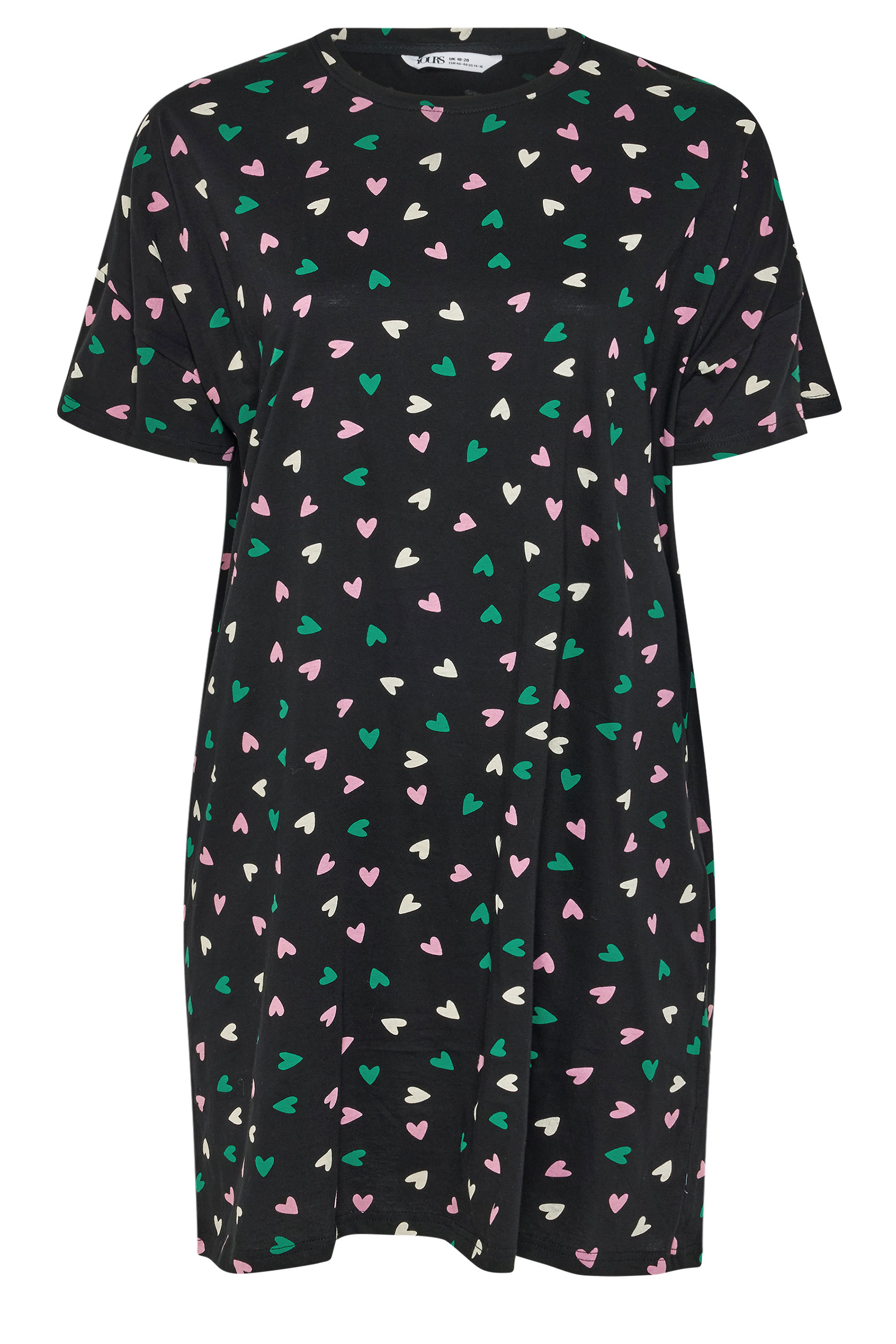YOURSET 2 PACK Plus Size Grey 'Pasta Club' Sleep Tee Nightdresses | Yours Clothing 9