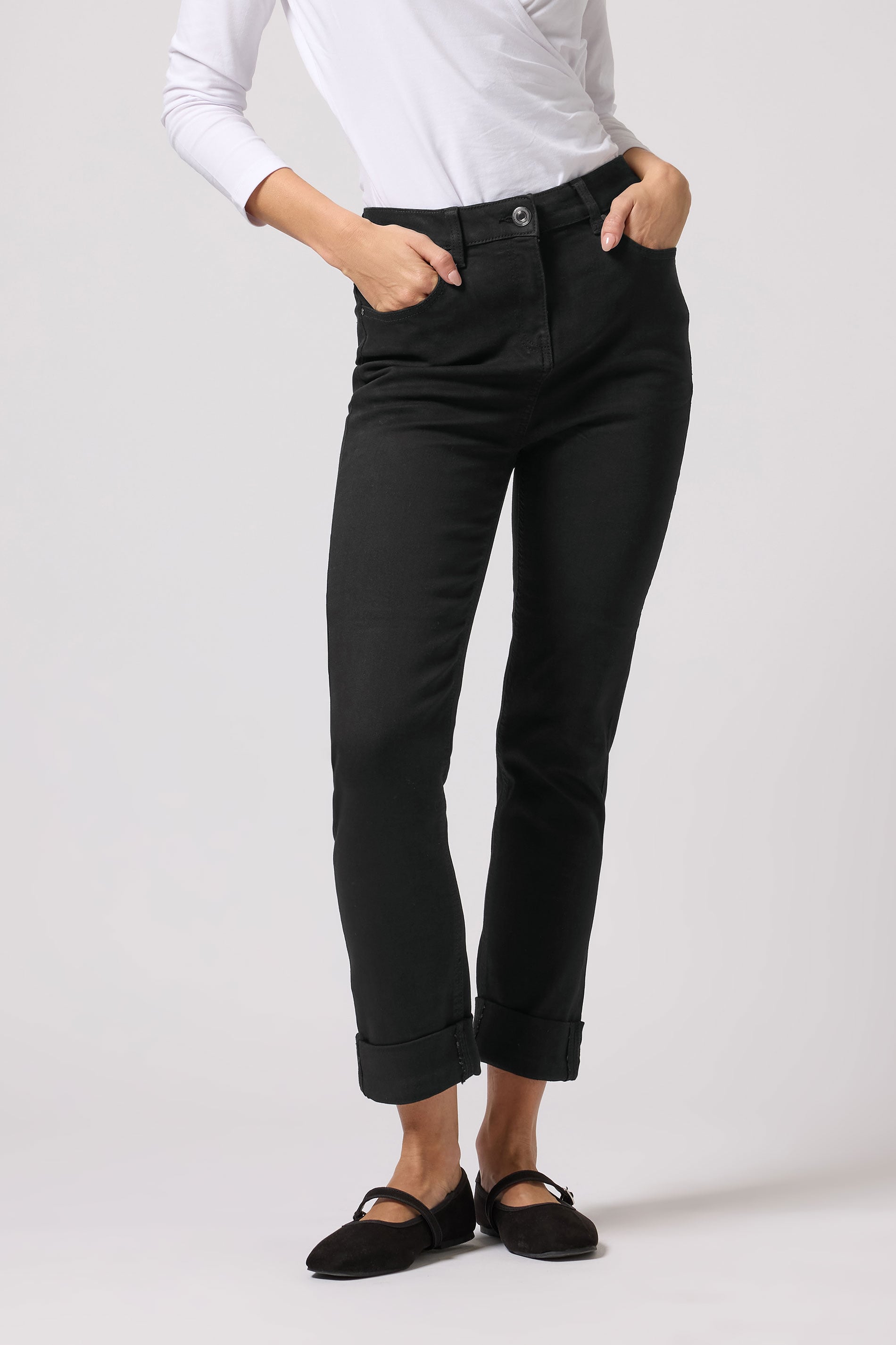 M&Co Black Ankle Grazer Cigarette Jeans | M&Co 3