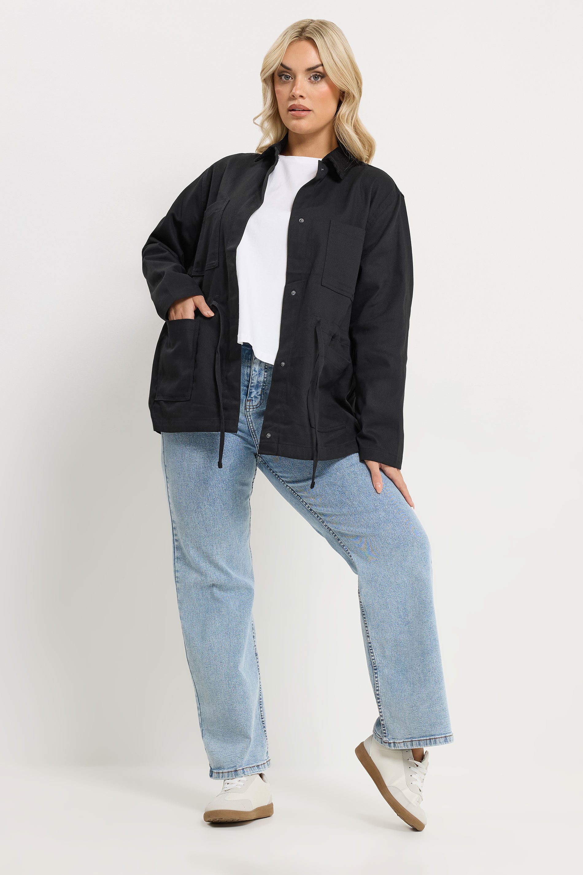 YOURS Plus Size Black Carpenter Jacket | Yours Clothing 1