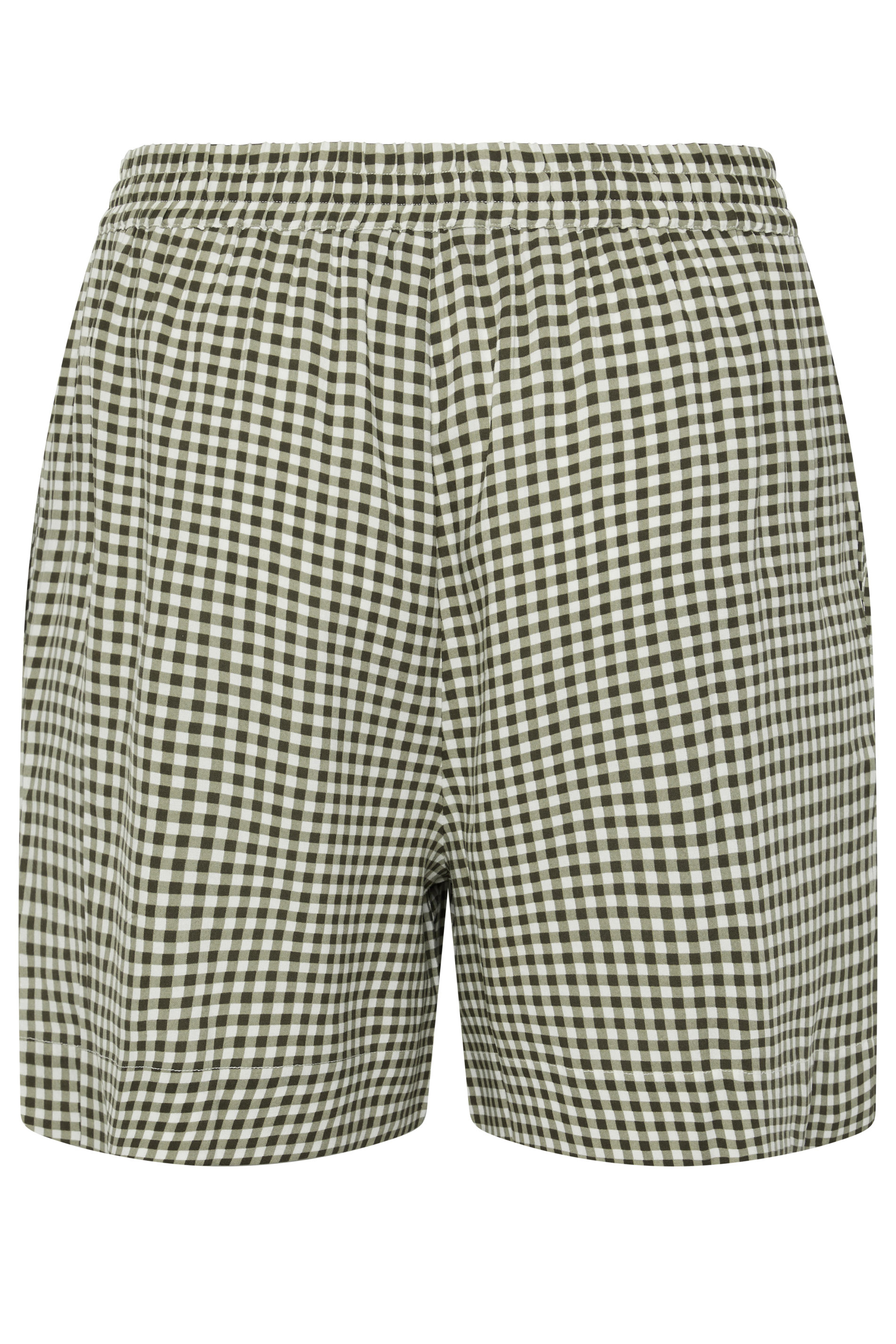 YOURS Plus Size Brown Gingham Shorts | Yours Clothing 2