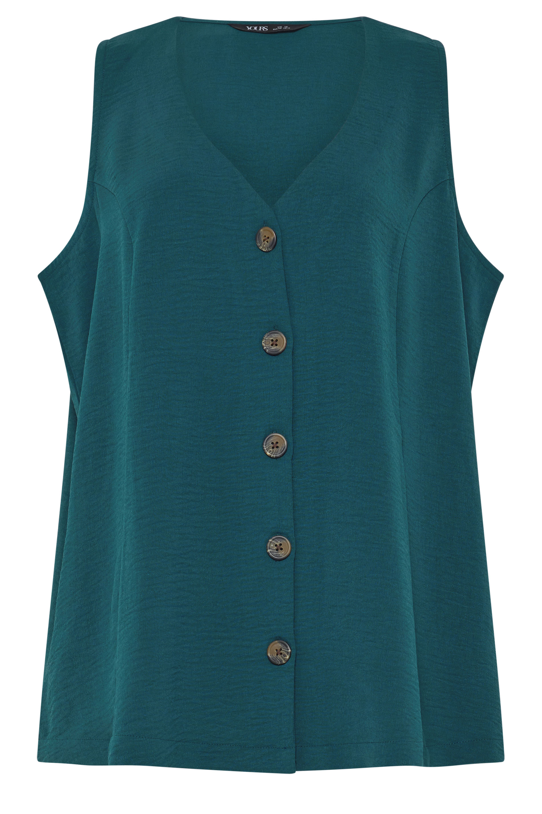 YOURS Plus Size Teal Green Waistcoat | Yours Clothing 6