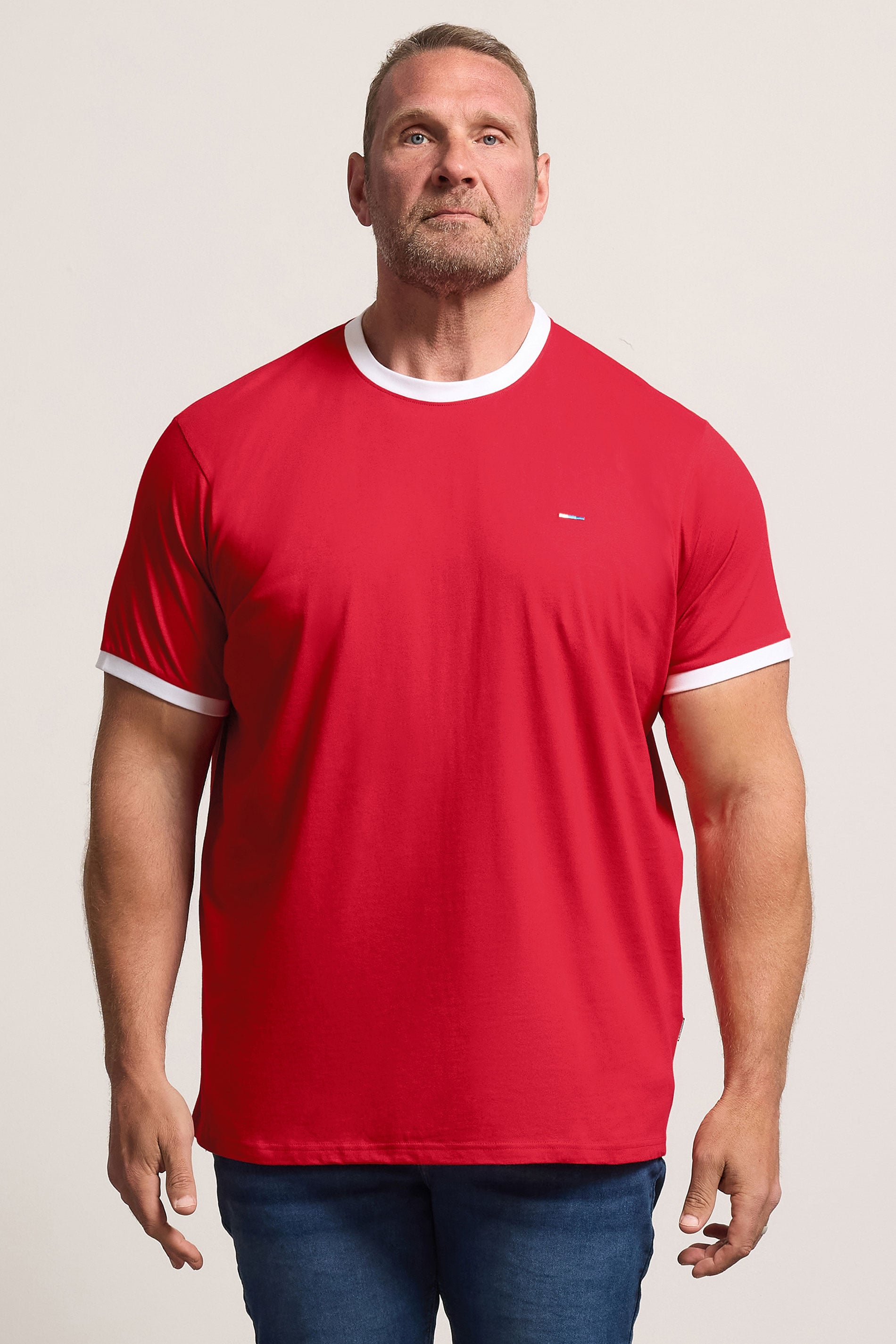 BadRhino Big & Tall Red Ringer T-Shirt | BadRhino 3