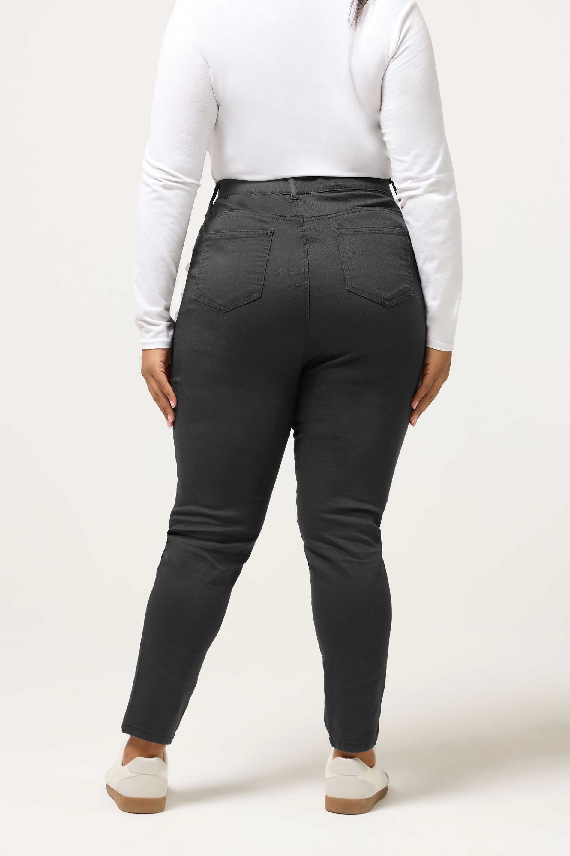 YOURS Plus Size Grey Stretch Pull On GRACE Jeggings | Yours Clothing 2