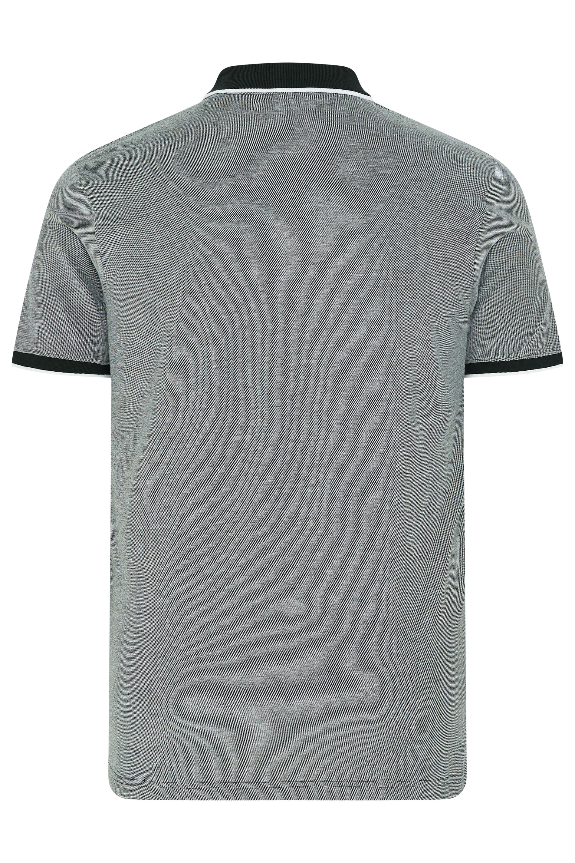 BadRhino Big & Tall Grey & Black Tipped Polo Shirt | BadRhino 6
