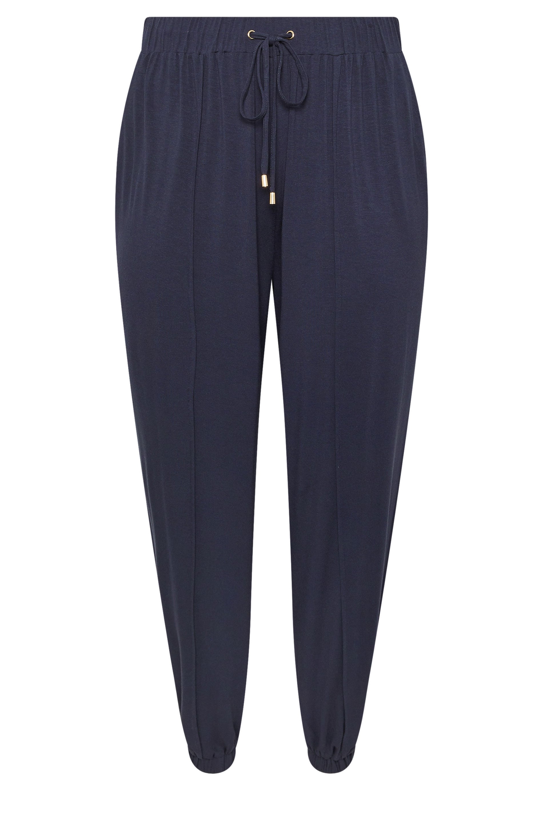 YOURS Plus Size Navy Blue Balloon Joggers | Yours Clothing 5