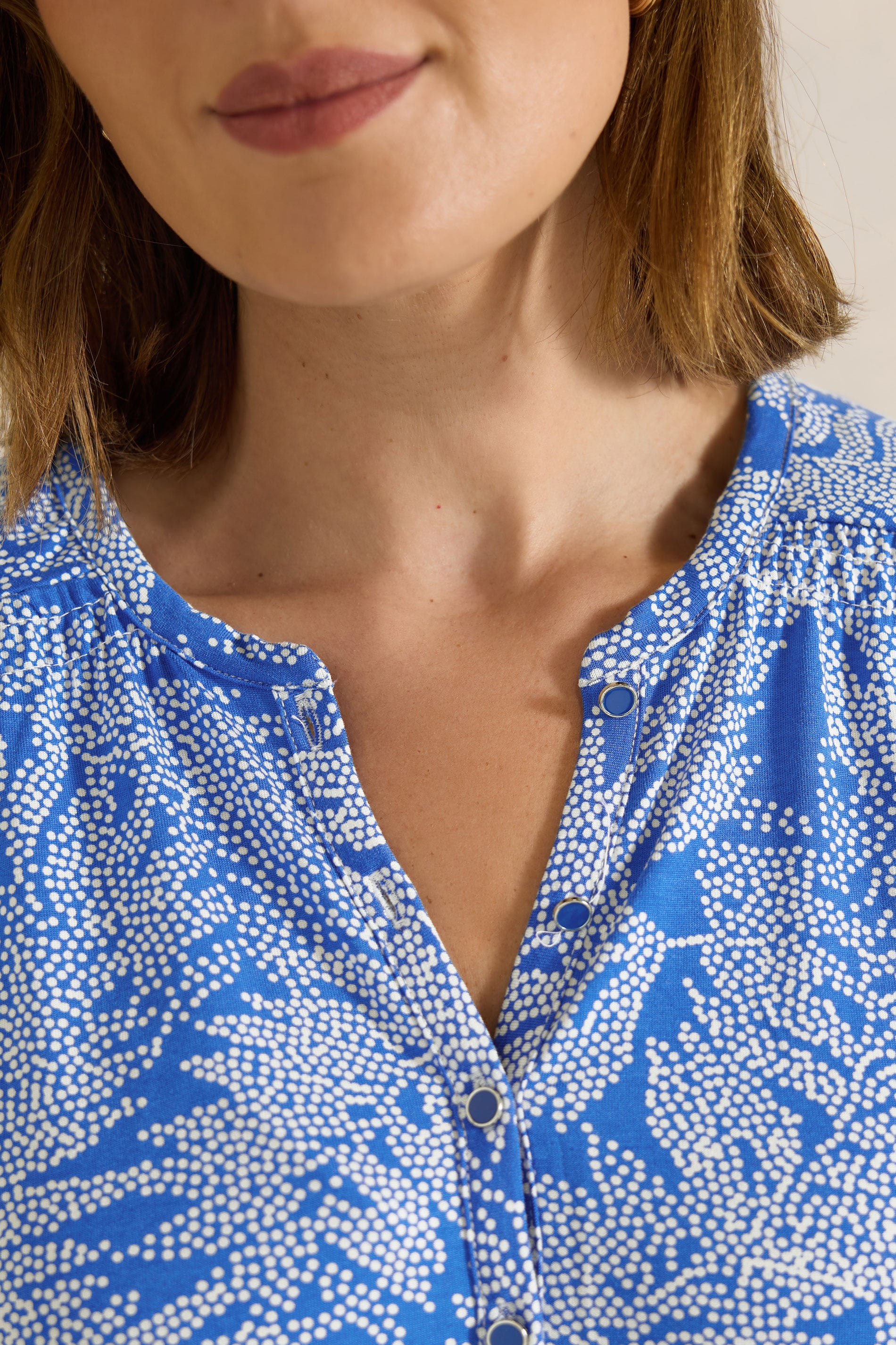 EVANS Plus Size Cobalt Blue Palm Print Vest Top | Evans 4