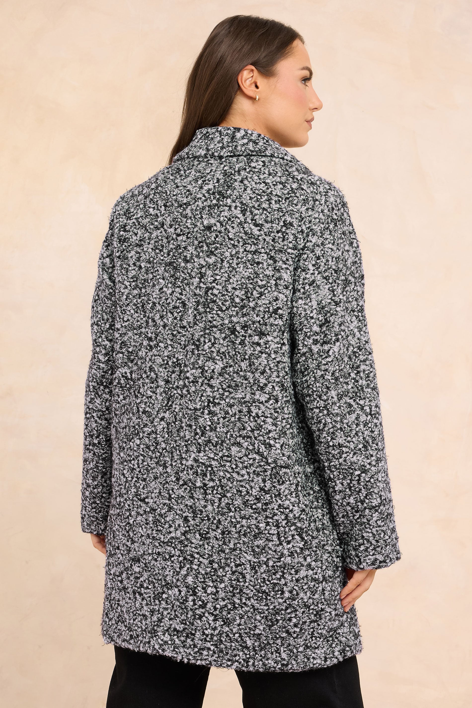 EVANS Plus Size Grey Boucle Formal Coat | Evans 5