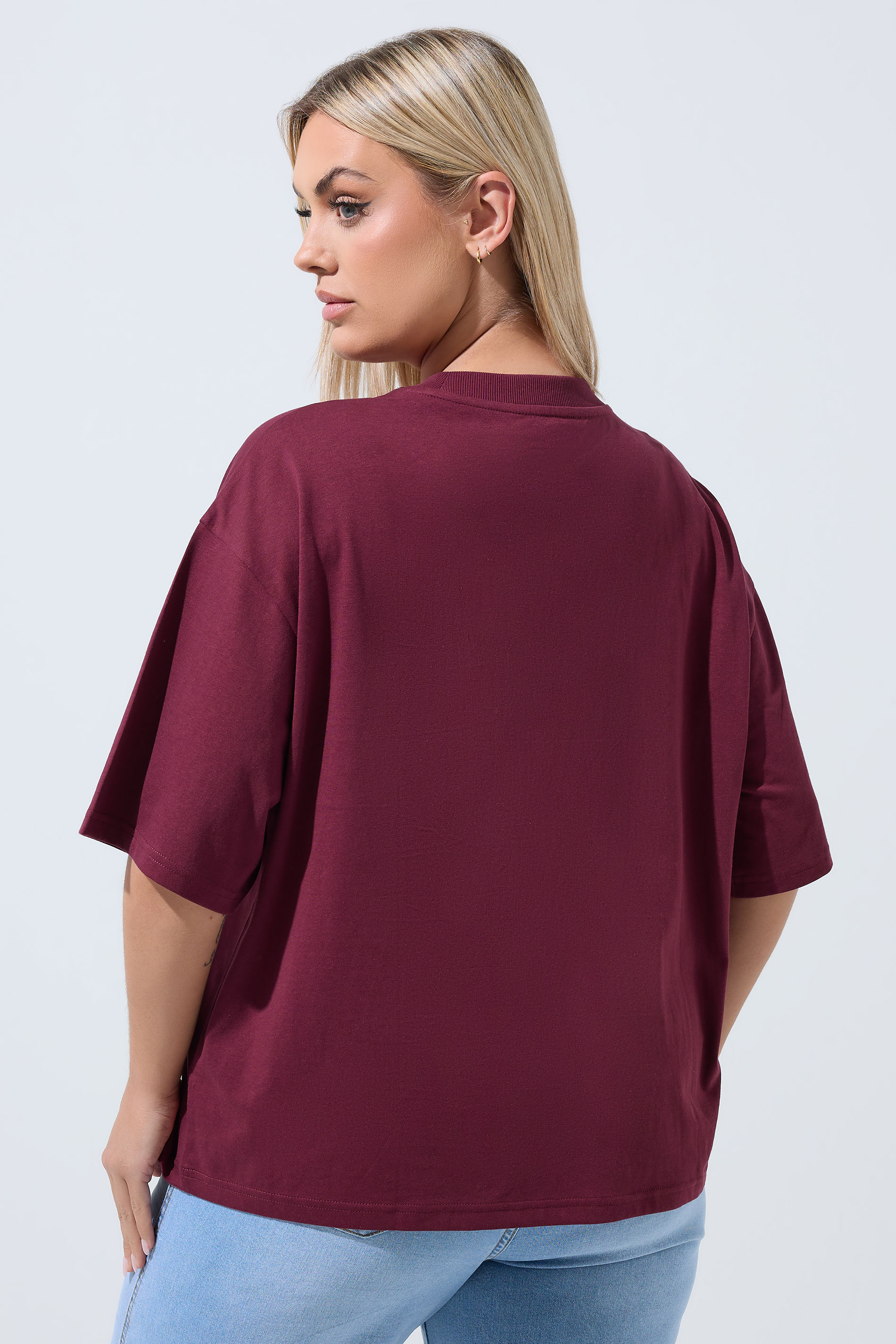 LIMITED COLLECTION Plus Size Dark Red Bow Beaded Top 2