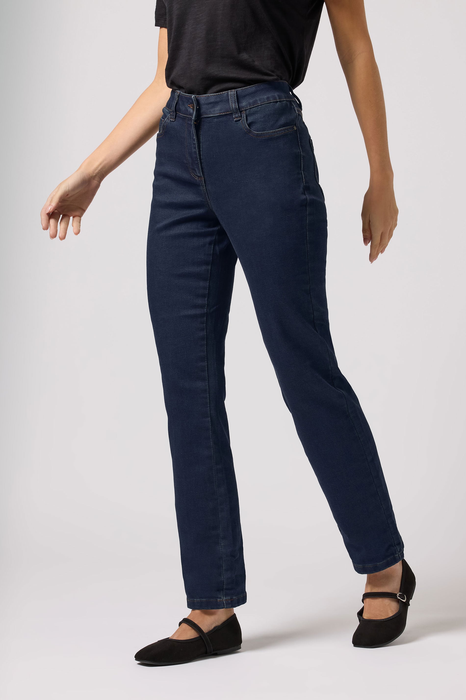 M&Co Indigo Blue Straight Leg Jeans | M&Co 3