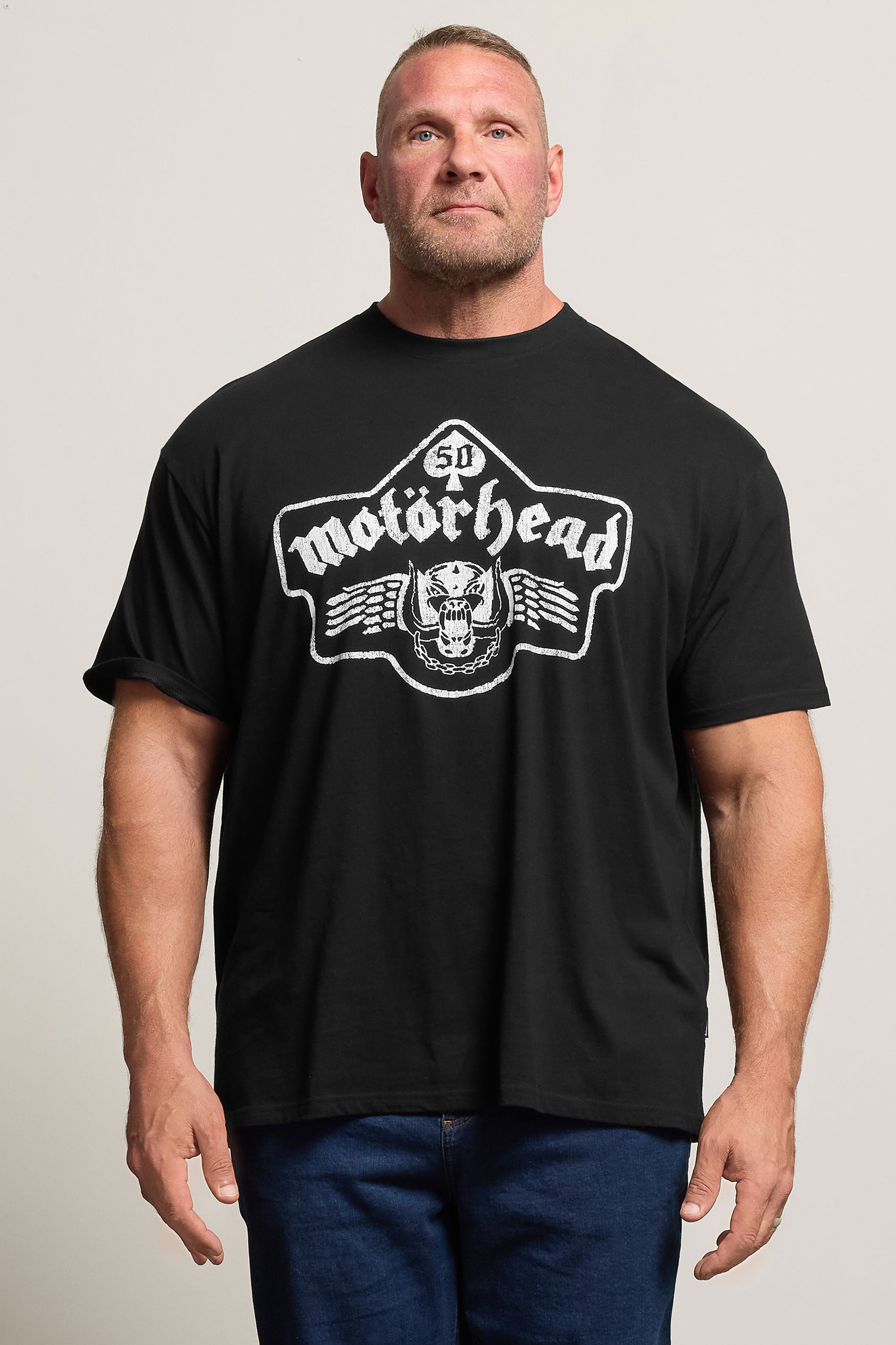 BadRhino Big & Tall Black Motörhead Graphic T-Shirt | BadRhino 3