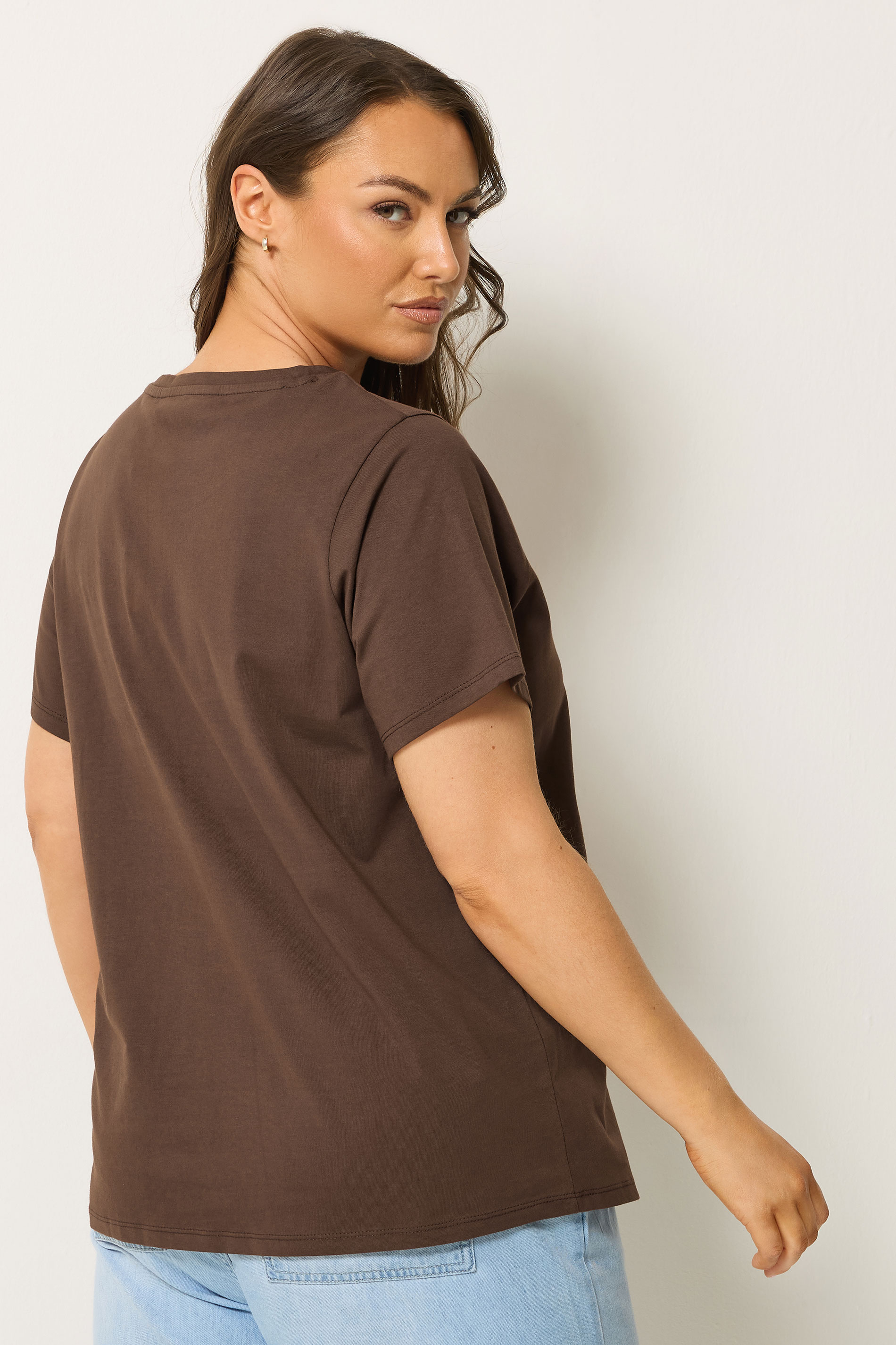 YOURS Plus Size Brown 'Aloha Hawaii' Graphic T-Shirt | Yours Clothing 2