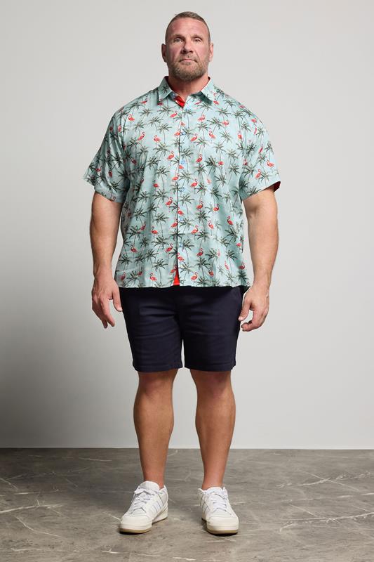 KAM Big & Tall Light Blue Bird Print Shirt | BadRhino 2