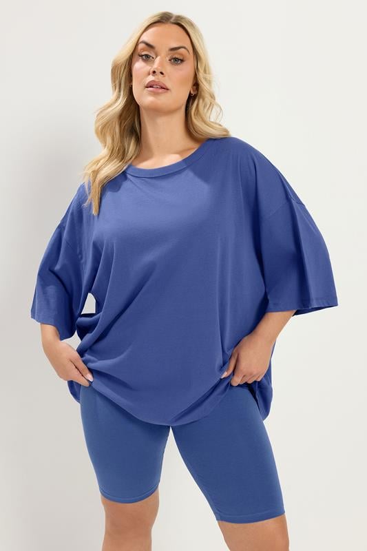 YOURS Plus Size Cobalt Blue Shorts | Yours Clothing 1