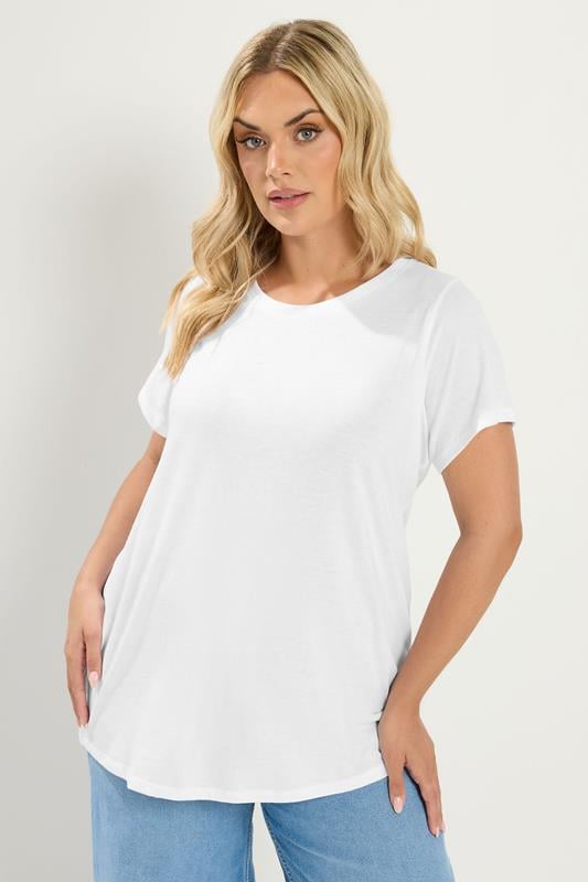 YOURS Curve White Basic T-Shirt