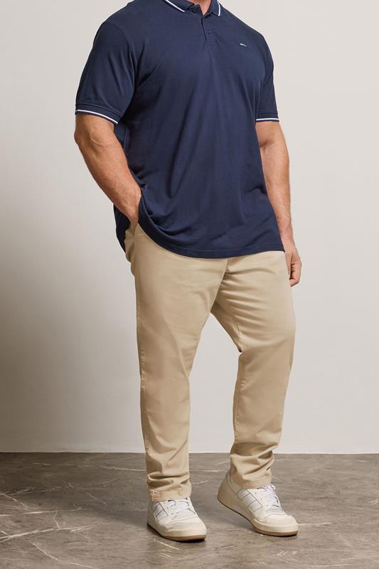 BadRhino Big & Tall Stone Brown Elasticated Waist Chinos