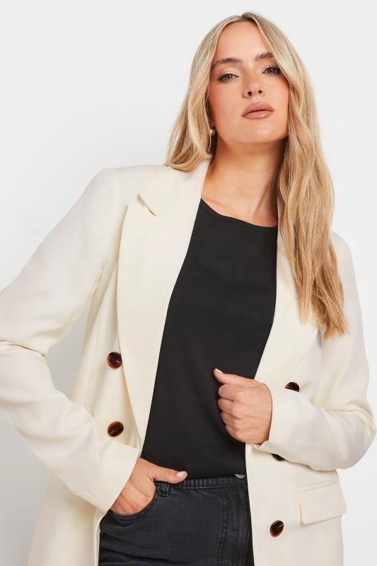 LTS Tall Women's Ivory White Double Breasted Blazer | Long Tall Sally 4