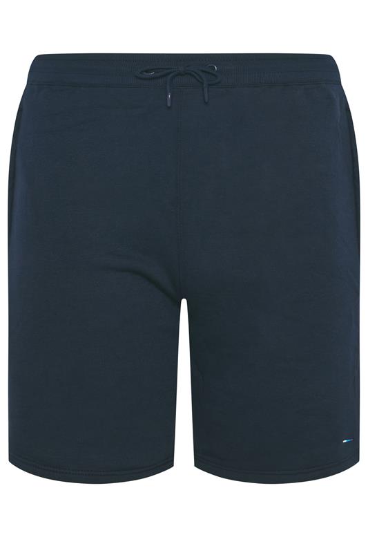 BadRhino Big & Tall Navy Blue Zip Pocket Jogger Shorts | BadRhino 1