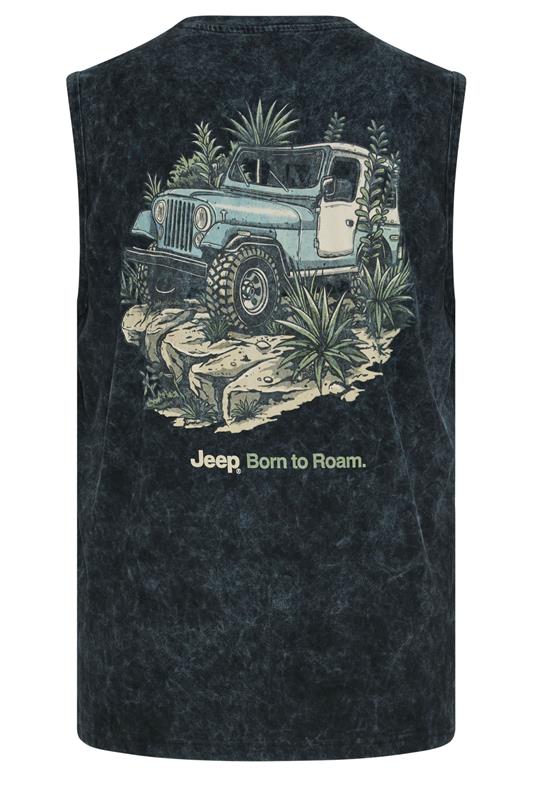 BadRhino Big & Tall Black Acid Wash 'Jeep' Graphic Vest | BadRhino 7