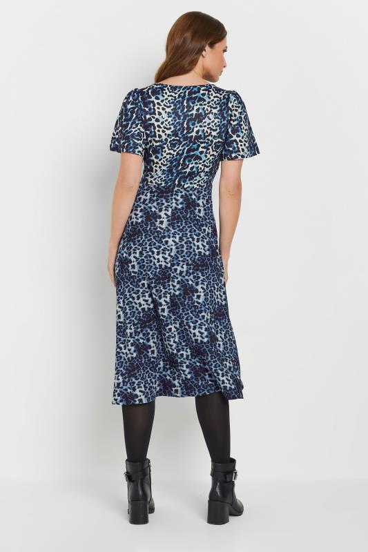 M&Co Blue Leopard Print Midi Dress | M&Co 3