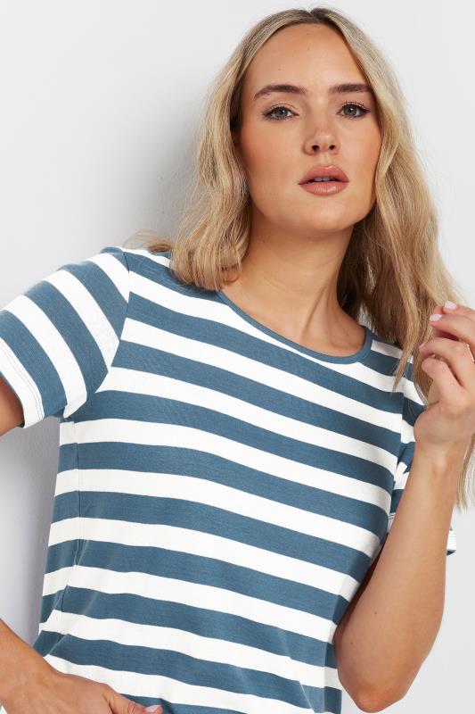 LTS Tall Blue Short Sleeve Striped Top | Long Tall Sally 4