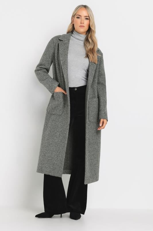 LTS Tall Charcoal Grey Longline Cardigan Coat | Long Tall Sally 2