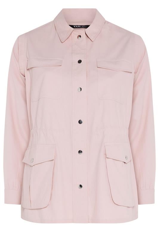 YOURS Plus Size Light Pink Carpenter Jacket | Yours Clothing 6