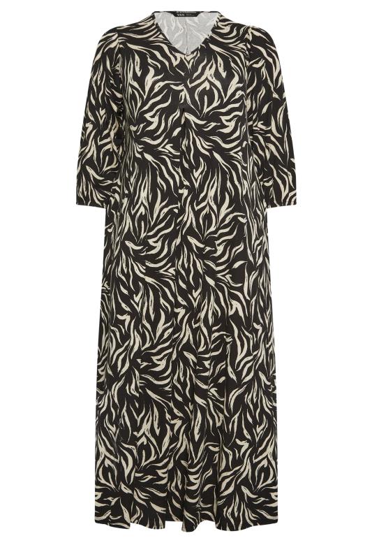 YOURS Plus Size Black Zebra Print Maxi Dress | Yours Clothing 5