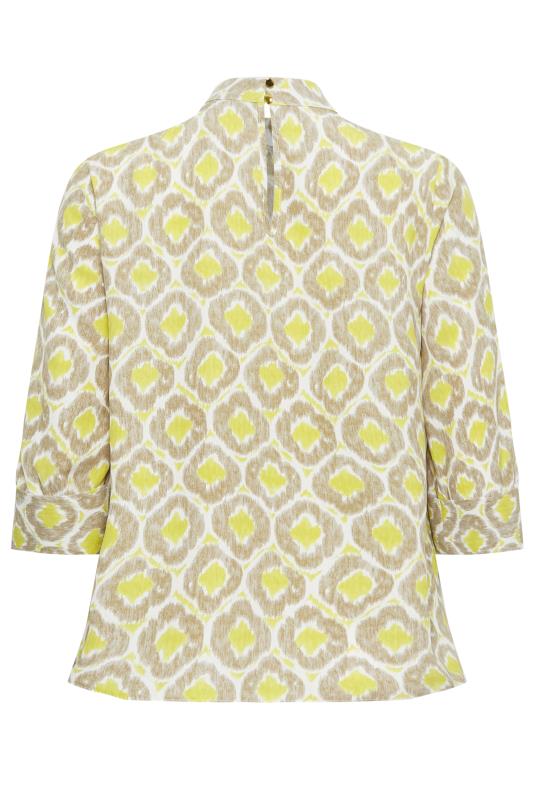 M&Co Green Geometric Print High Neck Blouse | M&Co 7