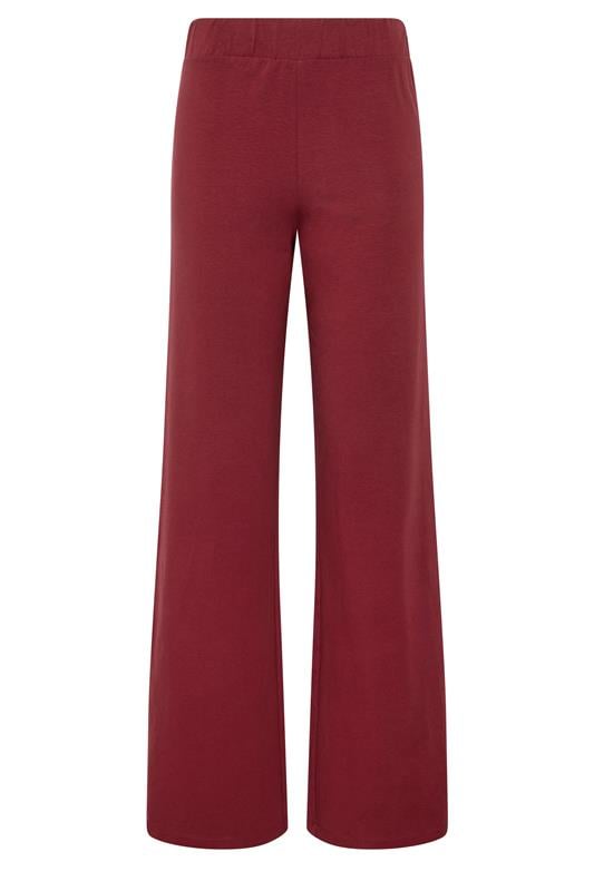 LTS Tall Women's Burgundy Red Side Stripe Cotton Wide Leg Leggings | Long Tall Sally 5