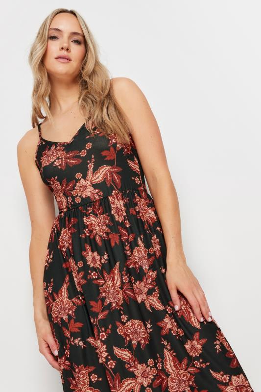 LTS Tall Women's Black & Red Paisley Print Strappy Maxi Dress | Long Tall Sally 2