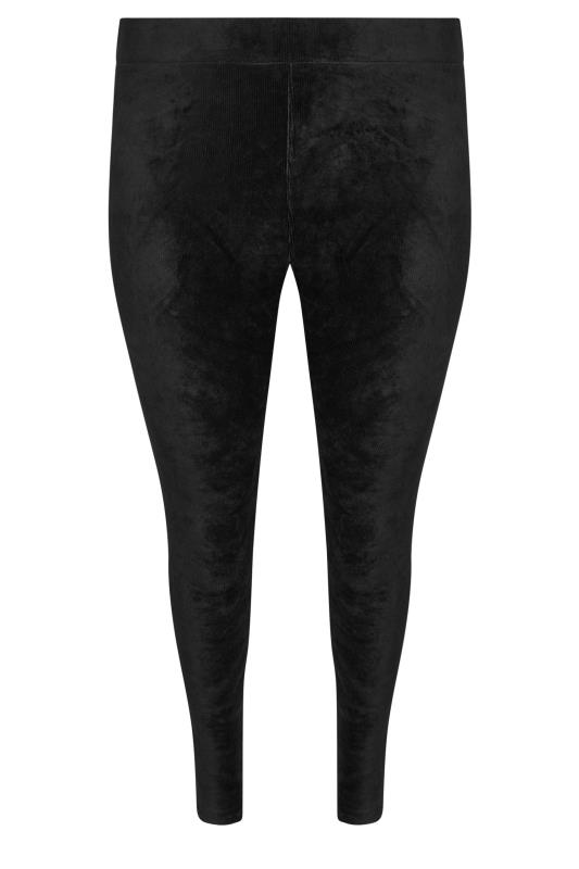 Plus Size Black Cord Leggings | Yours Clothing 5