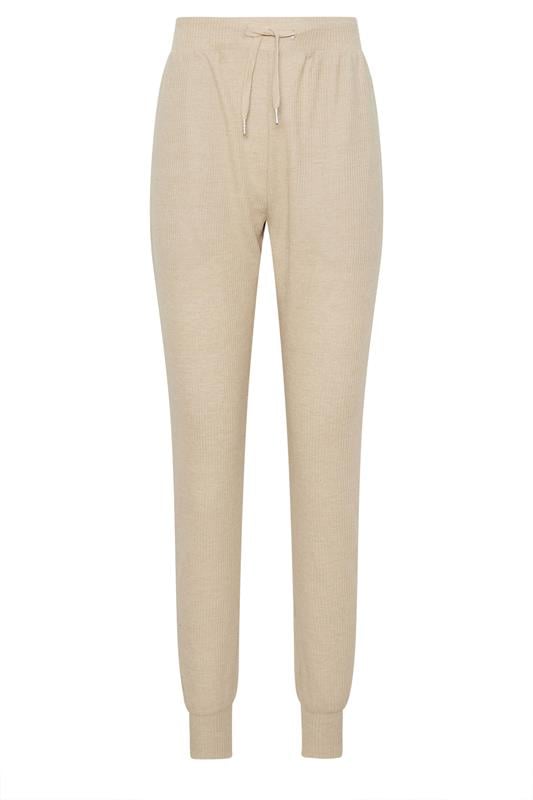 LTS Tall Beige Brown Waffle Lounge Trousers | Long Tall Sally 5