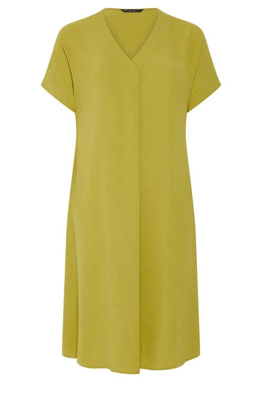 EVANS Plus Size Green Pleat Midi Dress | Evans 5