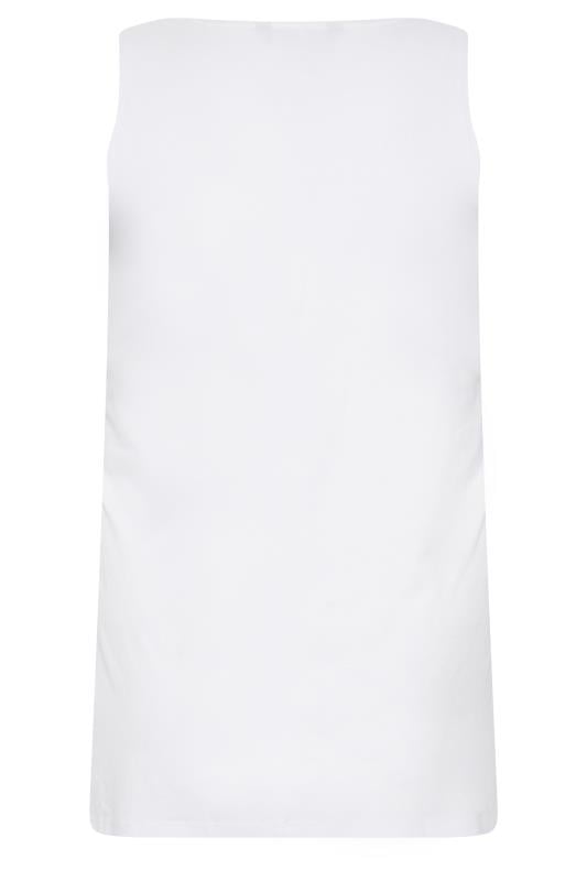 YOURS Plus Size White Leopard Print Sequin Vest Top | Yours Clothing 7