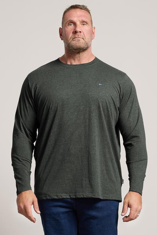 BadRhino Big & Tall Charcoal Grey Long Sleeve T-Shirt | BadRhino 1