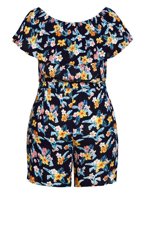 Tropical Playsuit Navy 4