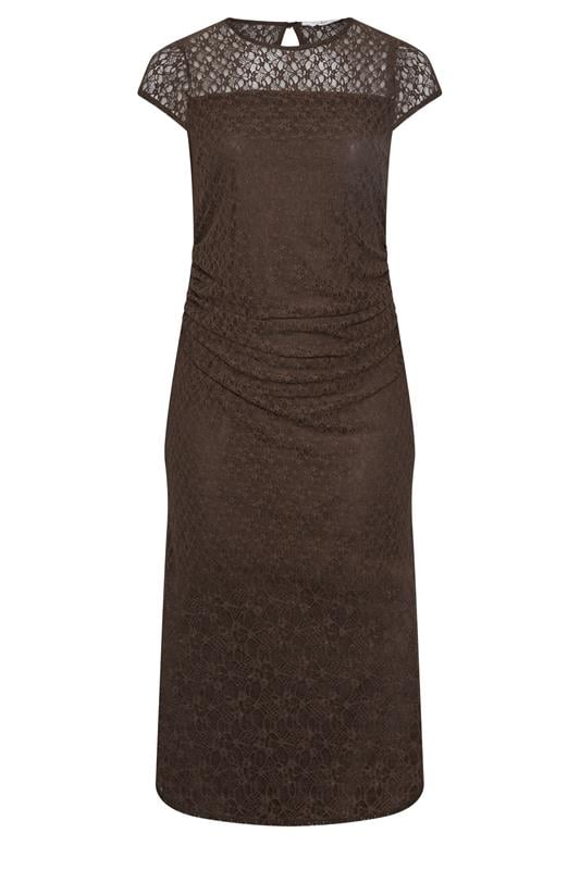  YOURS LONDON Curve Chocolate Brown Lace Maxi Dress