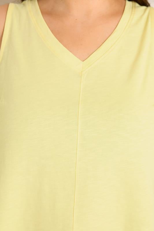 EVANS Plus Size Yellow Premium Cotton Vest Top | Evans 4