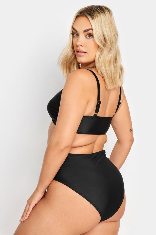 YOURS Plus Size Black V-Front Bikini Brief | Yours Clothing 4