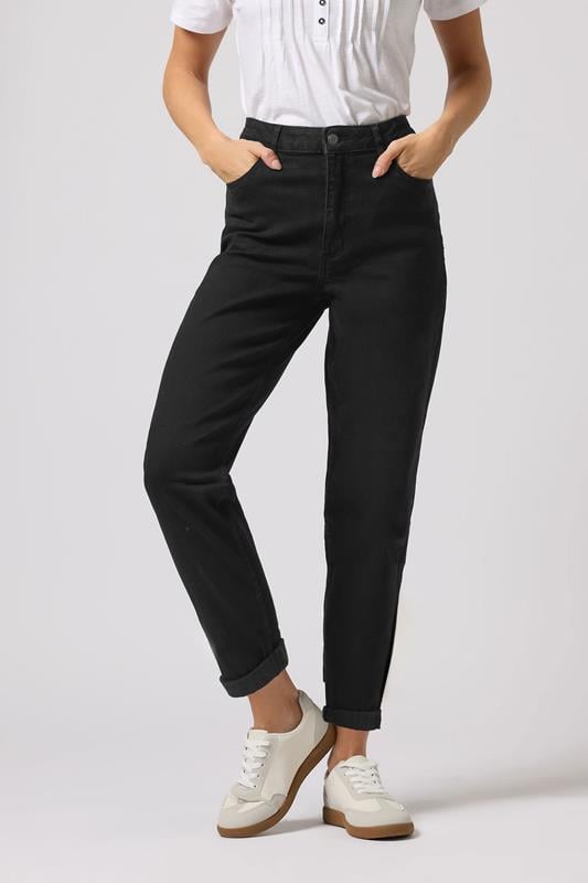 M&Co Black Denim Mom Jeans | M&Co 2