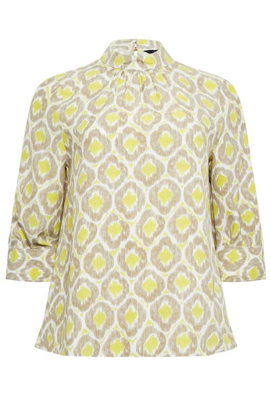 M&Co Green Geometric Print High Neck Blouse | M&Co 6