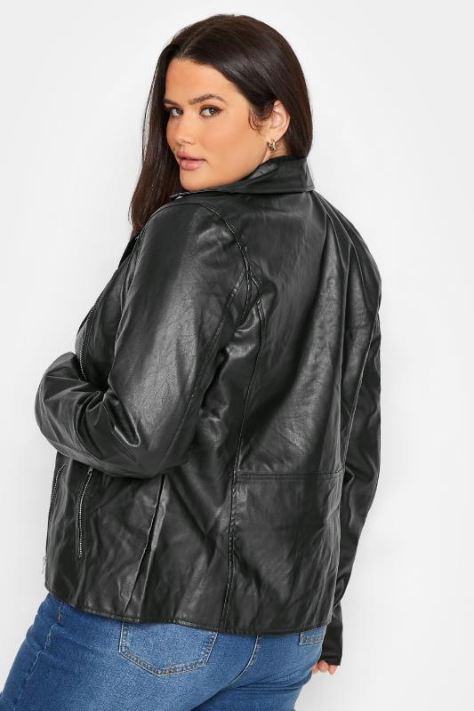 LTS Tall Women's Faux Leather Biker Jacket | Long Tall Sally 3