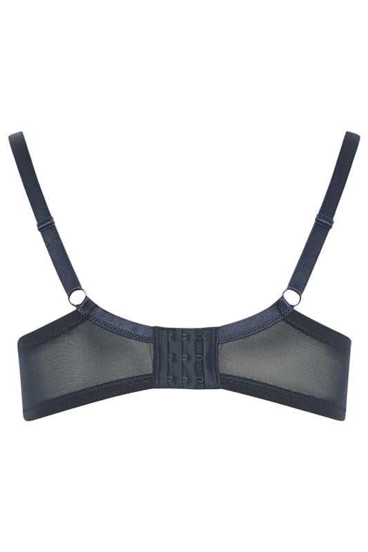 YOURSET 2 PACK Plus Size Navy Blue Embroidered Floral Padded Bras | Yours Clothing 9