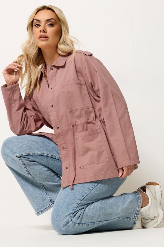 YOURS Curve Pink Carpenter Jacket
