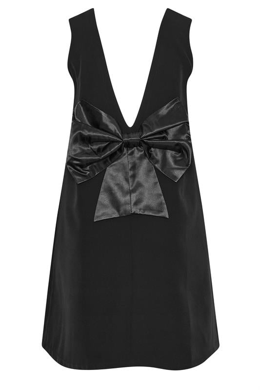YOURS Plus Size Black Bow Back Shift Dress | Yours Clothing 8