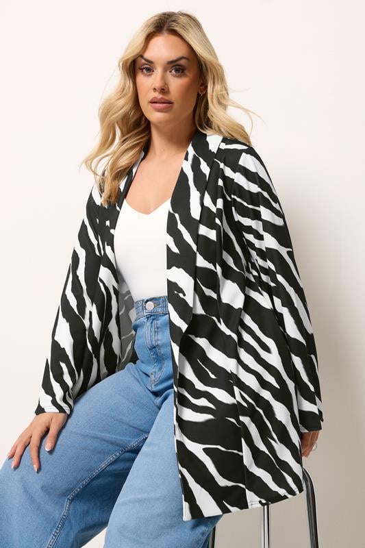  YOURS Curve Black Zebra Blazer