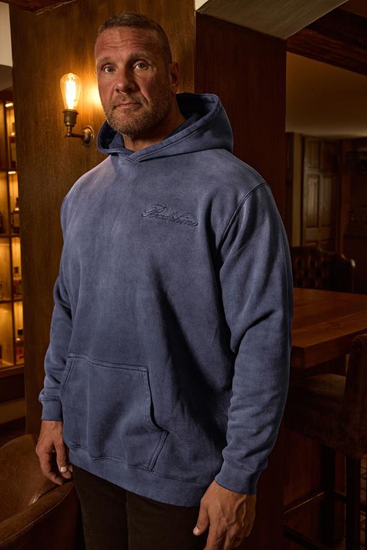 BadRhino Big & Tall Navy Blue Sun Bleached Hoodie